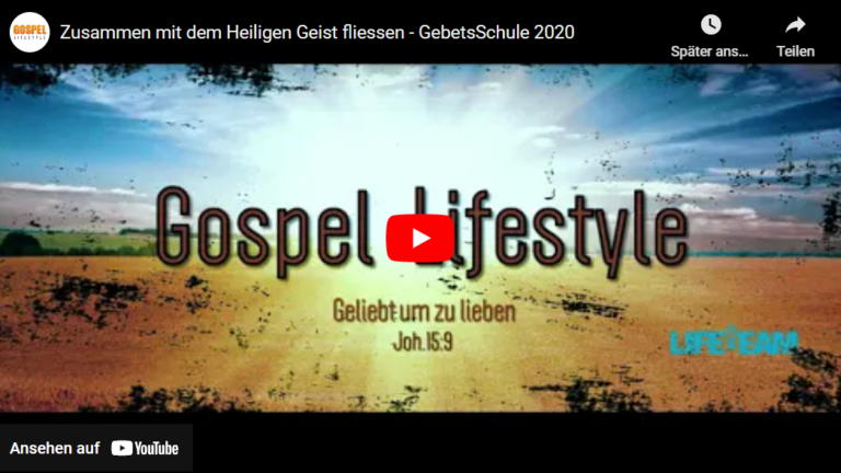 Read more about the article Zusammen mit dem Heiligen Geist fliessen
